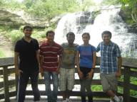 Simraan, me, Varun, Janani and Neeraj in front of Branywine falls